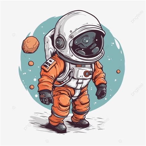 Astronaut Clipart Cartoon Astronaut In Spacesuit Isolated On White