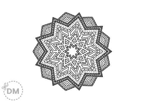 Difficult Mandala Coloring Page Diy