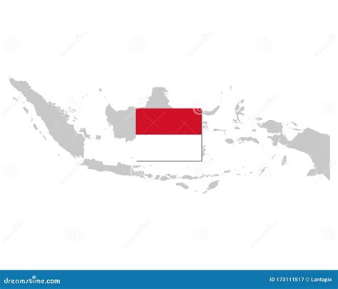 Flag And Map Of Indonesia Stock Vector Illustration Of Vector 173111517