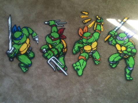 Teenage Mutant Ninja Turtles Perler Bead Art Diy Perler Beads Bead Art