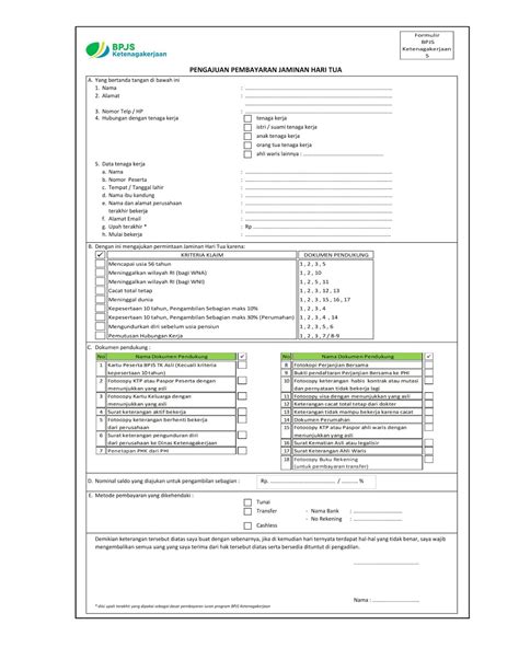 Surat Keterangan Untuk Pencairan Bpjs Ketenagakerjaan Contoh Surat