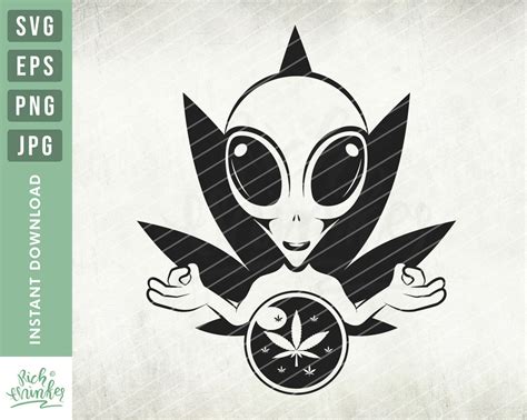 Alien Weed Svg Smoking Joint Svg Rasta Alien Svg Smoking Etsy