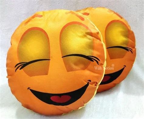 Wah Notion Smiley Pillows Cushion For Room Car Sofa Set Emoji Cute