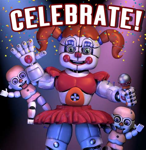 Circus Baby Celebrate Poster Circus Baby Fnaf Fnaf Baby Five Nights