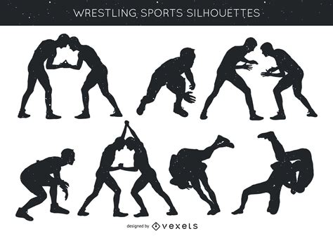 Wrestling Stance Silhouette