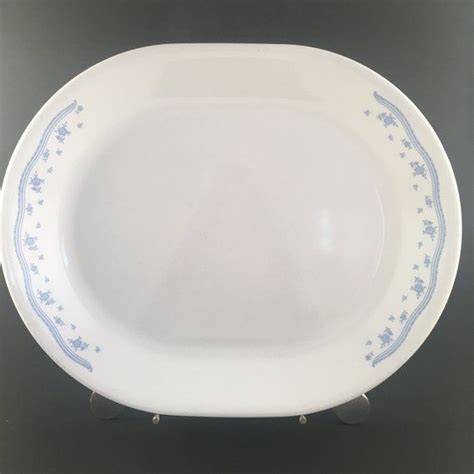 Pretty pattern, does not wear off with repeated dishwasher cleaning. Corelle Livingware Morning Blue Platter/Vintage Corelle ...