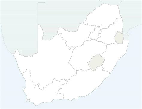 Vector Blank Map Of South Africa With Provinces And Administrative