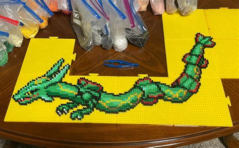 Pokemon Rayquaza Perler Bead Art By Jnjfranklin On Deviantart