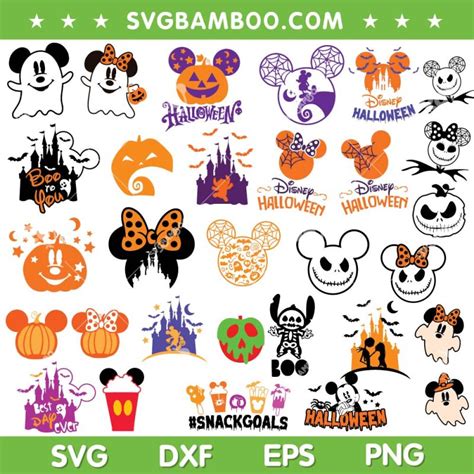 Disney Mickey Minnie Halloween Svg Bundle