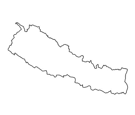 Nepal Map Outline Clipart Nepal