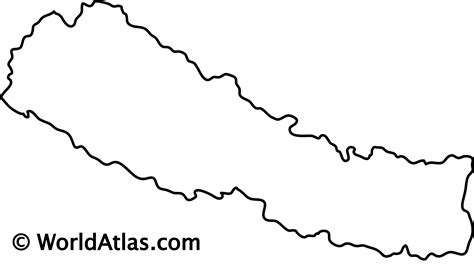 Nepal Outline Map