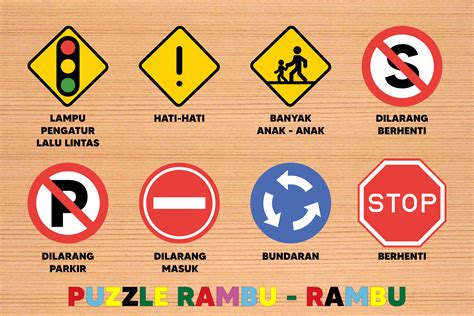 Mainan Edukasi Anak Puzzle Rambu Rambu Lalu Lintas Lazada Indonesia