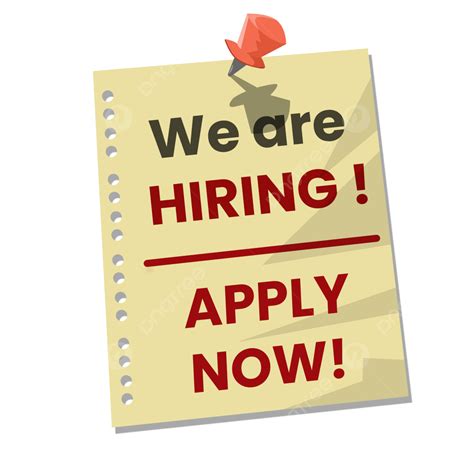 We Are Hiring Png Transparent We Are Hiring Pinned Paper Pin Paper