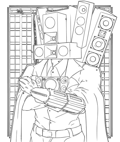 Awesome Titan Speakerman Coloring Page Download Print Or Color