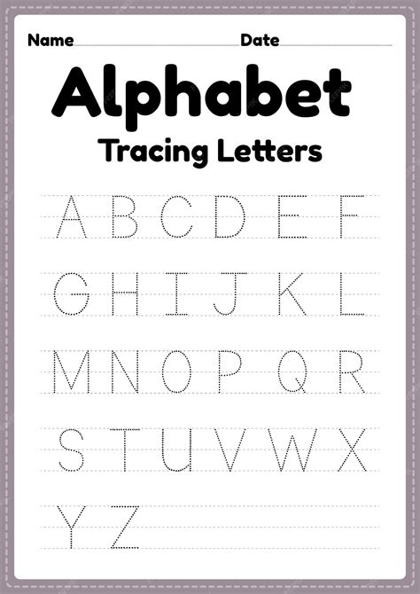 Premium Vector Alphabet Worksheets For Kindergarten Tracing Letters