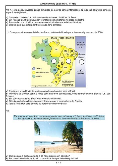 Atividades Geografia 6° Ano ExercÍcios Provas AvaliaÇÕes Imagens