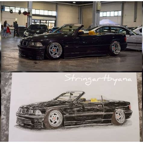 Bmw E36 Drawing Unique Artwork Of A Classic Car