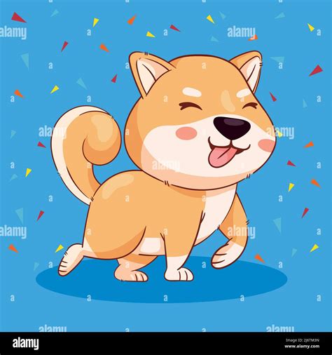 Shiba Inu Walking Character Scene Stock Vector Image And Art Alamy