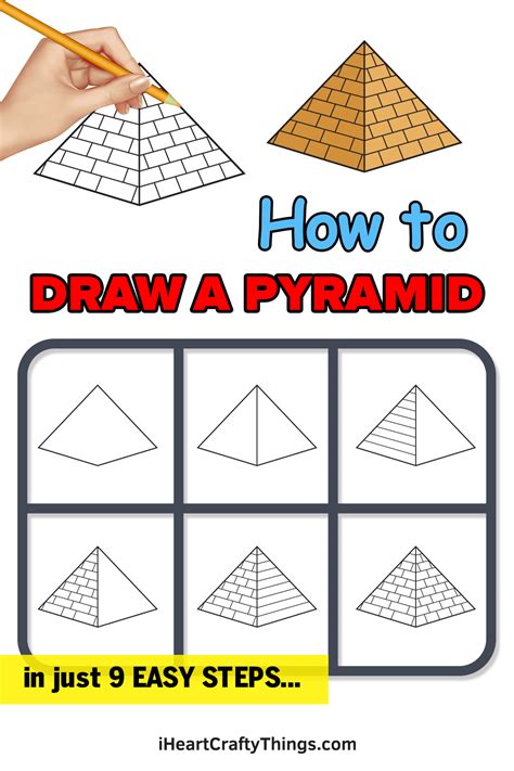 Pyramid Drawing How To Draw A Pyramid Step By Step