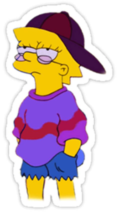 Lisa Simpson Hippie Sticker Simpsons Artist Bart And Lisa Simpson