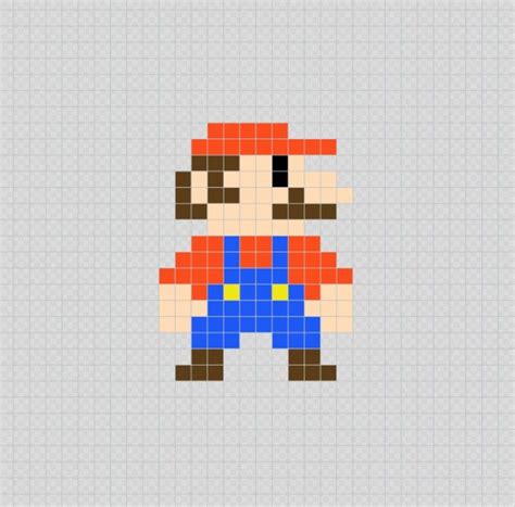 Mario Mario Bros Videojuego Pixel Art Patterns Tutorial De Dibujo