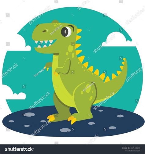 Dinosaur Tyranosaurus Trex Animal Flat Vector Stock Vector Royalty