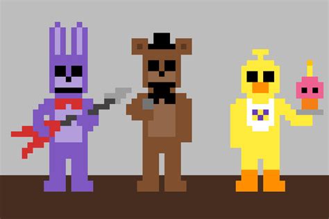 Fnaf 1 Stage Sprites  By Crazycreeper529 On Deviantart