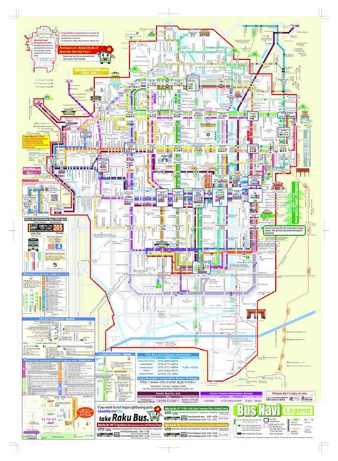 Insidekyoto.com's comprehensive kyoto map shows the major kyoto temples, sights, restaurants our kyoto map key for each pin is blue: แผนที่รถบัสเกียวโต - Kyoto City Bus Map