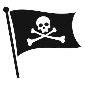 Pirate Flag SVG Skull And Crossbones Jolly Roger Flag Printable Clip