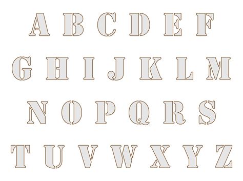 Printable Stencils Alphabet