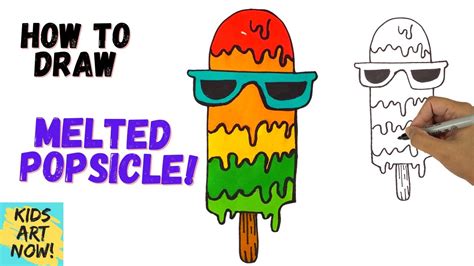 How To Draw A Melted Popsicle Step By Step Youtube