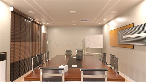 3d Rendering Conference Room Stock Illustration Illustration Of