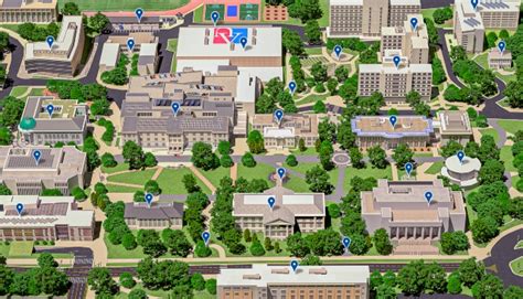 American University Campus Map United States Map