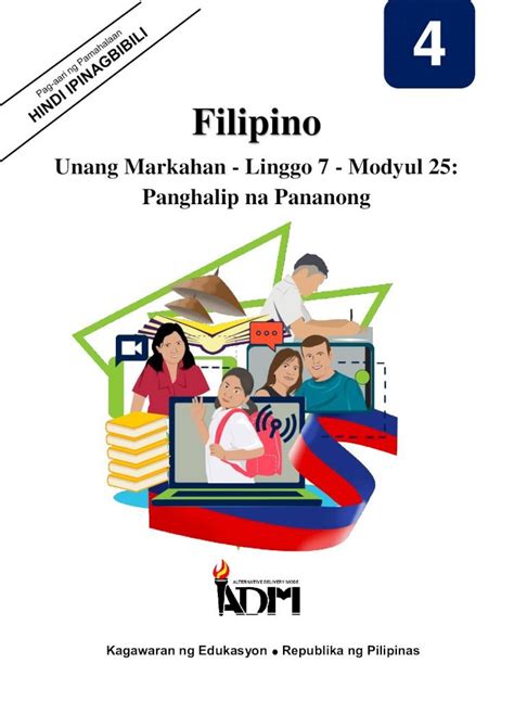 Pdf Filipino Filipino Ikaapat Na Baitang Alternative Delivery Mode Unang