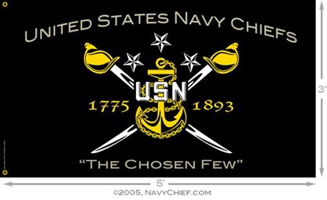 United States Navy Chiefs The Chosen Few Flag 3 X