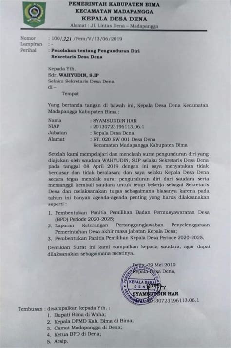 Contoh Surat Penolakan 55 Koleksi Gambar