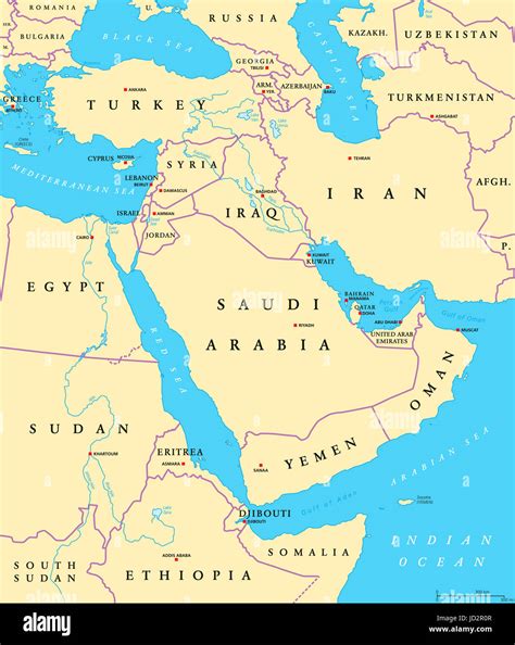 Political Map Of Middle East And North Africa United States Map