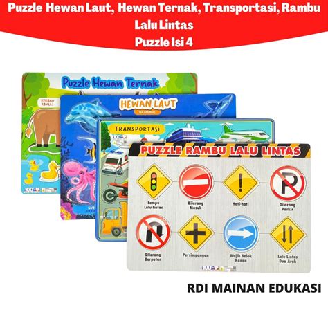 Jual Mainan Edukasi Paket Isi 4 Puzzle Hewan Laut Hewan Ternak