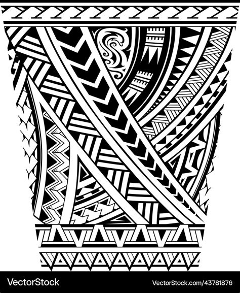 Tribal Sleeve Tattoo Design Royalty Free Vector Image