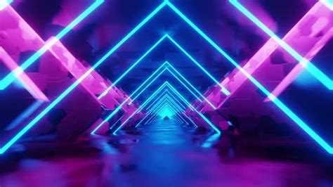 Abstract Neon Light Background 4k Motion Graphics Videohive