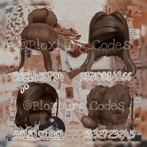 Aesthetic Brown Hair Codes Bloxburg