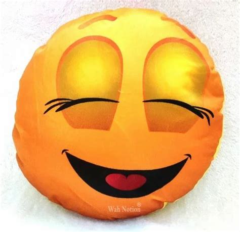 Wah Notion Smiley Pillows Cushion For Room Car Sofa Set Emoji Cute