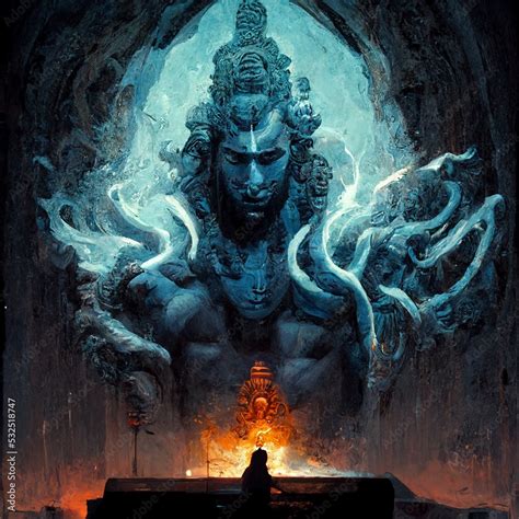 Shiva Painting Epic Concept Art All Might Shiva God Powerful Shiva