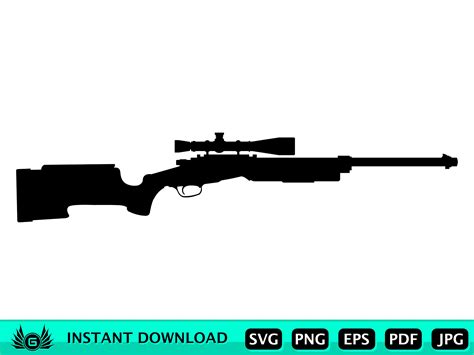 Hunting Rifle Svg Gun Scope Sniper Rifle Svg Bolt Action Etsy