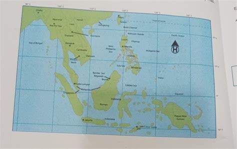 D Gamit Ang Mapa Sa Ibaba Tukuyin Ang Absolute O Tiyak Na Lokasyon Ng