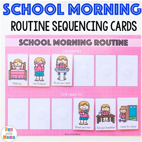 Kids Schedule Morning Routine For School Fun With Mama