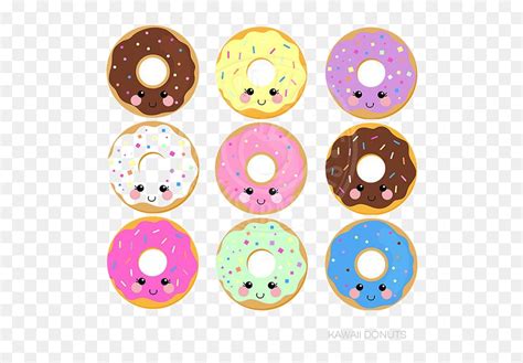 Donut Kawaii Donuts Cute Digital Clipart Graphics Clip Doughnut