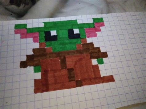 Bébé Yoda Pixel Art Facile Easy Pixel Art Pixel Art Art