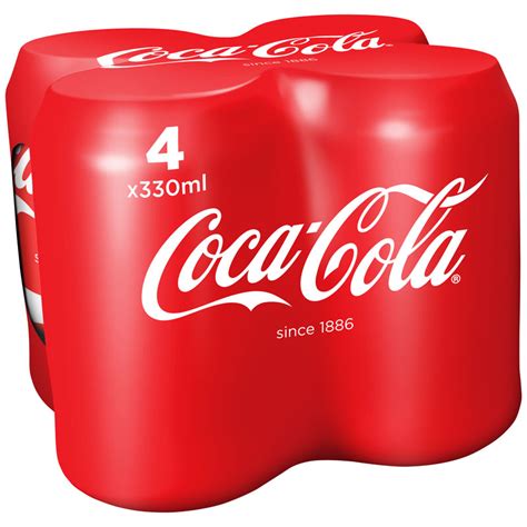 Coca Cola 4 X 330ml Coca Cola Soft Drink Bandm Stores