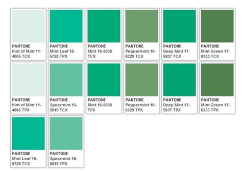 Pantone Greens Green Color Names Pantone Color Chart Pantone Color